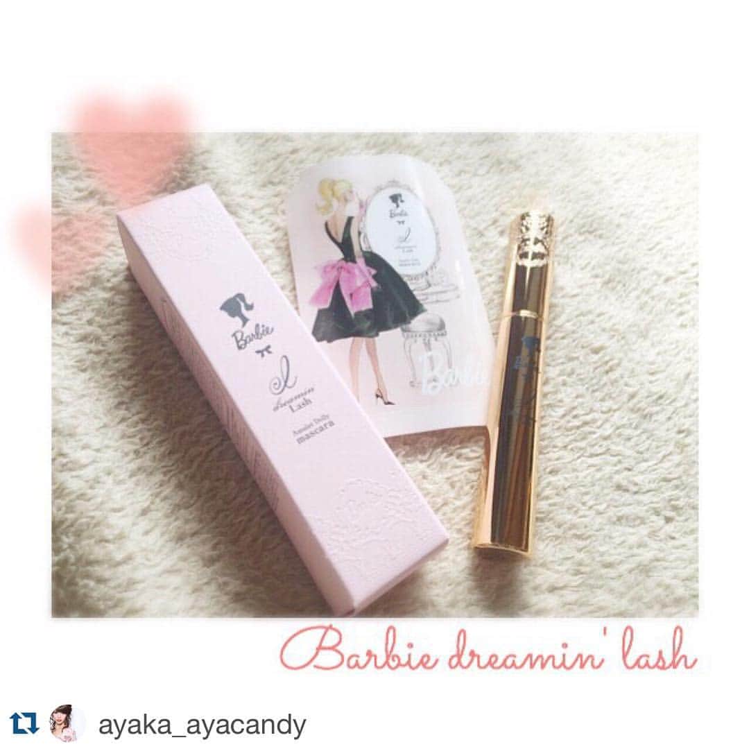 LeCiel Cosmeのインスタグラム：「#野尻彩花 さんにご紹介いただきました❤︎ ありがとうございます！  lecielcosme.com  #Repost @ayaka_ayacandy with @repostapp. ・・・ バービーコラボのマスカラが可愛い♡きらきらの彫刻がアクセサリーみたいです。オリジナルの書き下ろしステッカーもついてます。 #バービーコラボ #バービー #マスカラ #アミュレットドーリーマスカラ #可愛い #ラブリー #お買い物 #コスメ #barbie #cosmetic #mascara #madeinjapan #tokyo #cute #lovely #pink #love」