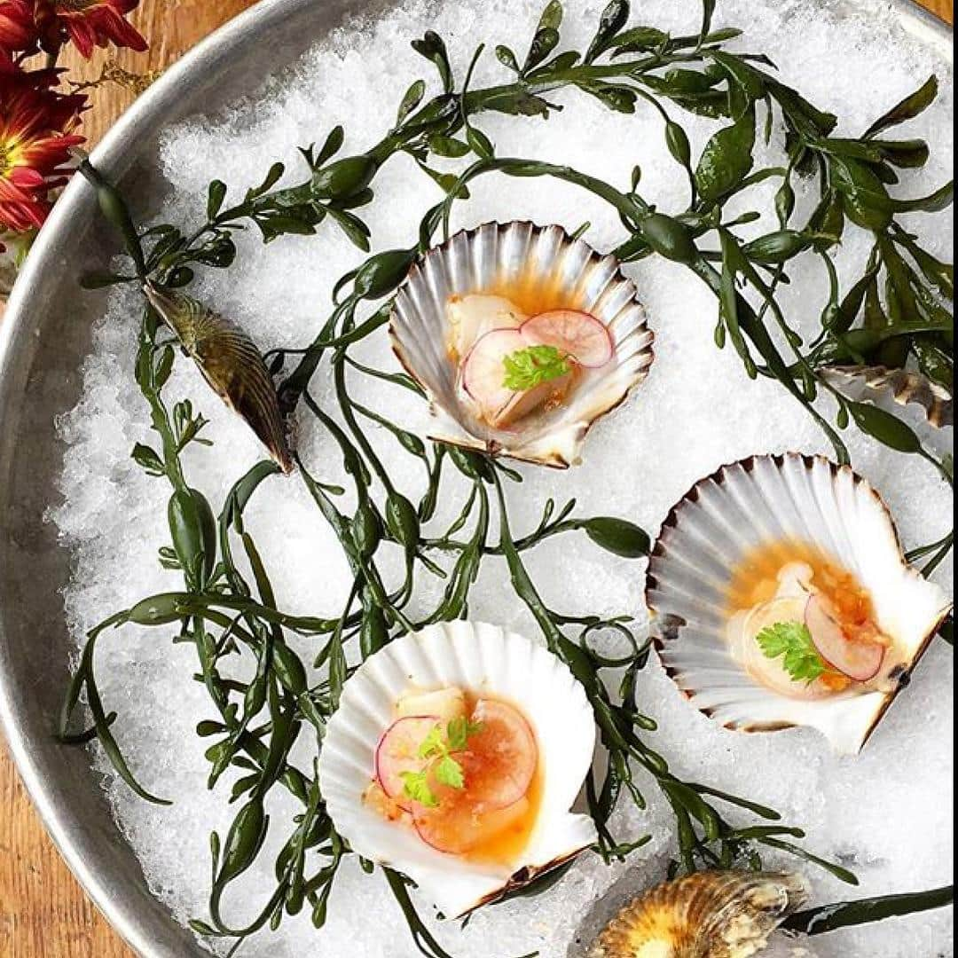 Tabelog ? 食べログのインスタグラム：「Beautiful bay scallops @greyladynyc 💕💁💕 (📷 credit:  @foodietales ) #tabelog #ny #nyc」