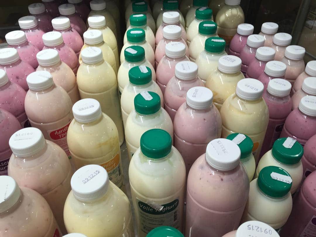 Ella Freyaのインスタグラム：「Somehow saw an aesthetic in these yoghurts 🍼 #food」