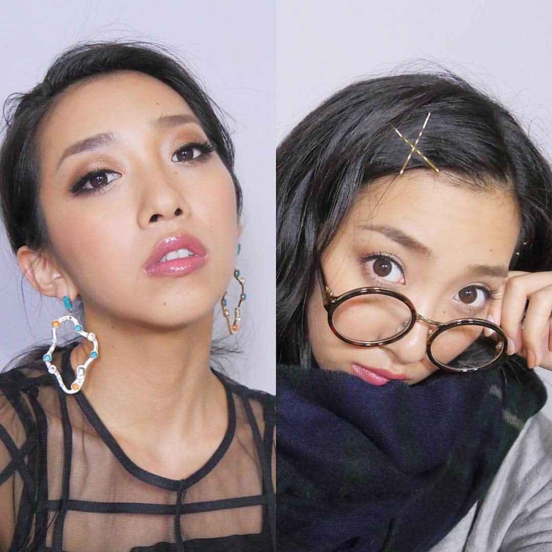 Choicerishのインスタグラム：「【PR】 メイベリンのヌードパレットを使ったメイク♡ 右のリラックスメイクから左のパーティーメイクにしてみた！ 色んなヌードメイクに出来るから楽しい‼︎ 動画も見てね♡ https://youtu.be/Ved6Ye6Ifr0  #脱マンネリ #ヌードメイク #ヌードパレット #メイク #メイベリン #chihiro #choicerish #youtube #youtuber」