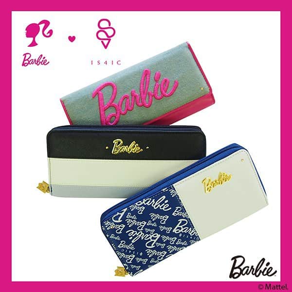 barbie.japanのインスタグラム：「IS4IC×Barbieのお財布が11月中旬に発売予定！ ピンクのロゴが大胆かつキュートな《セーラシリーズ》、シックな配色で高級感ただよう《ドマーニシリーズ》、ブルー×ホワイトが爽やかな《オッジシリーズ》はどれも毎日使いたいアイテムですね♪ 【お問い合わせ先】（株）マルサール 0586-75-0511 #barbie #wallet #fashion #バービー #ファッション #財布」