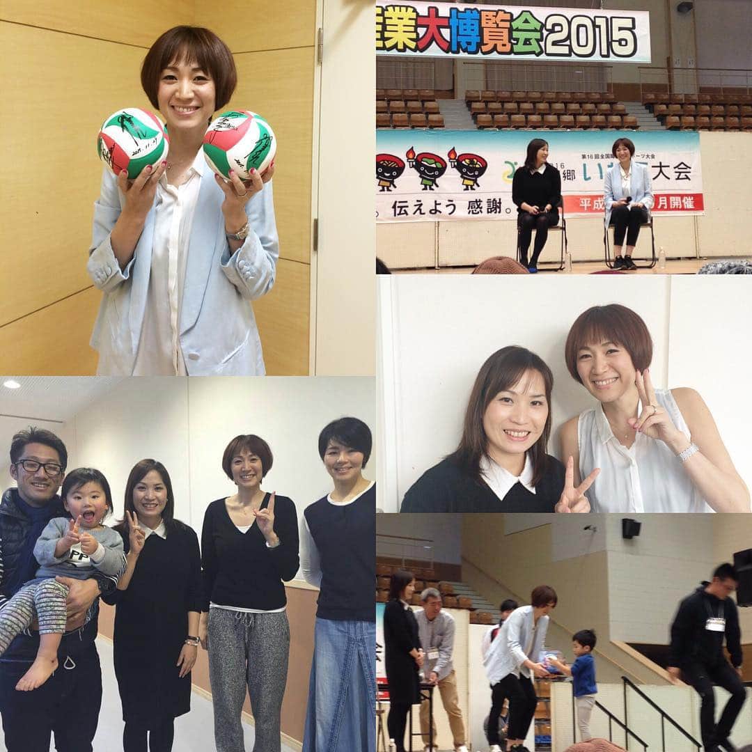 高橋みゆきのインスタグラム：「花巻でのイベント🎵テンさんと一緒にトークショー✨いやぁ〜楽しかった😆💨ダンさんも来てくれてた🙌  #岩手 #花巻 #テンさん #トークショー #イベント #国体もあるよ #最後ジャンケン大会 #テンさんジャンケン強っ！#色紙とボールに #サインプレゼント #たくさんの人が来てくれた #ありがとう❤︎」