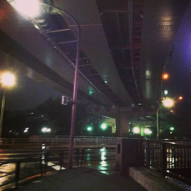 稲葉剛のインスタグラム：「今日の夜回りは、雨の中、江戸川橋〜護国寺の高架下を歩いています。」