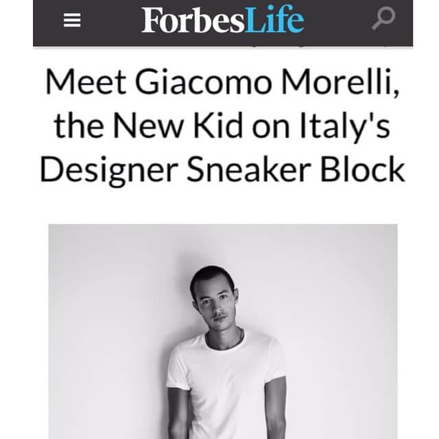 ジャコモレッリのインスタグラム：「On @forbes meet @giacomo_morelli new kid on #italys #designer #sneaker #block  Thx @declaneytan ✌️😎 http://www.forbes.com/sites/declaneytan/2015/03/06/meet-the-new-kid-on-italys-high-end-sneaker-block/」