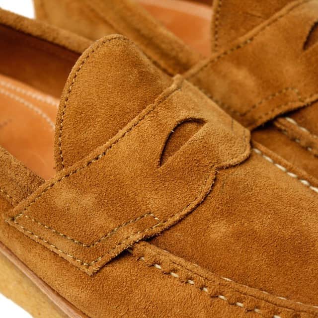 ユケテンのインスタグラム：「Yuketen Penny Loafer with Crepe Wedge Sole, now available from the official Yuketen web-store: http://www.yuketen.com/shop/penny-loafer-with-crepe-wedge-sole-flesh-out-golden-brown  Get your pair before they're all gone!」