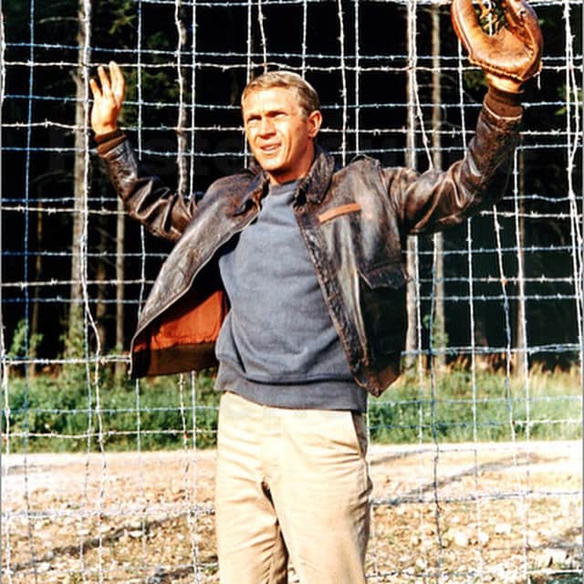 シービーズのインスタグラム：「Steve McQueen. The Great Escape. 1963 #openingday #mlb」