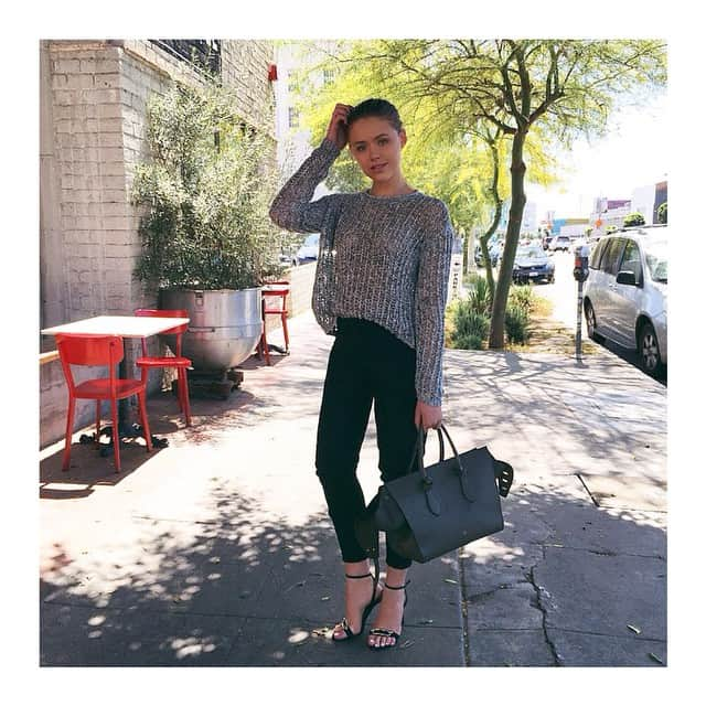 インハビットさんのインスタグラム写真 - (インハビットInstagram)「The beautiful Kristina Bazan of #Kayture looks simply breathtaking as she strolls in her intricate #Inhabit knit. #printedcottoncrochet #inhabitny #kaytureonthego #losangeles #lastreetstyle #fblogger #fashionblogger Photo Credit: @kristina_bazan」4月8日 5時58分 - inhabitny