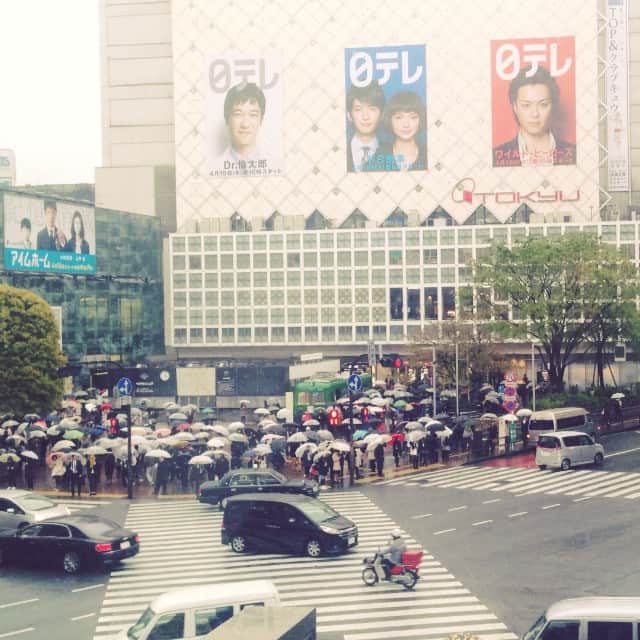 ミランダ・イバネスのインスタグラム：「Umbrellas everywhere. 😌🌂 #shibuya」