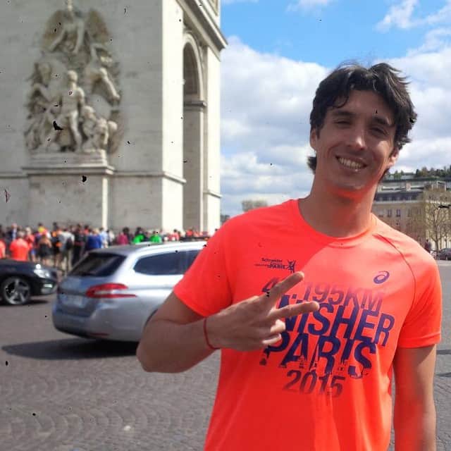 オーレリアン・シェジュのインスタグラム：「Félicitations à mon ami Gregory Gelabert de @teameleven05 d'avoir terminé le marathon de Paris,top.👏👏👏💪👌」
