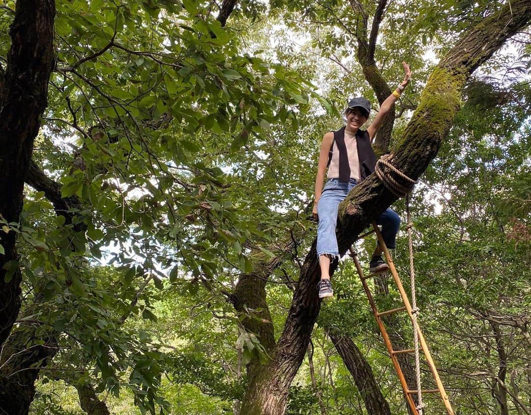 渡辺安里さんのインスタグラム写真 - (渡辺安里Instagram)「いつかの写真 木登りした日🌳 人が誰もいない穴場で少年になりました🤣 #でも本当は#はしご登っただけ#怖すぎてはしごから足を外せなかった#楽しかたった#名古屋#名古屋モデル#モデル#森林#japan#nagoya#model」9月29日 13時49分 - anriwatanabe