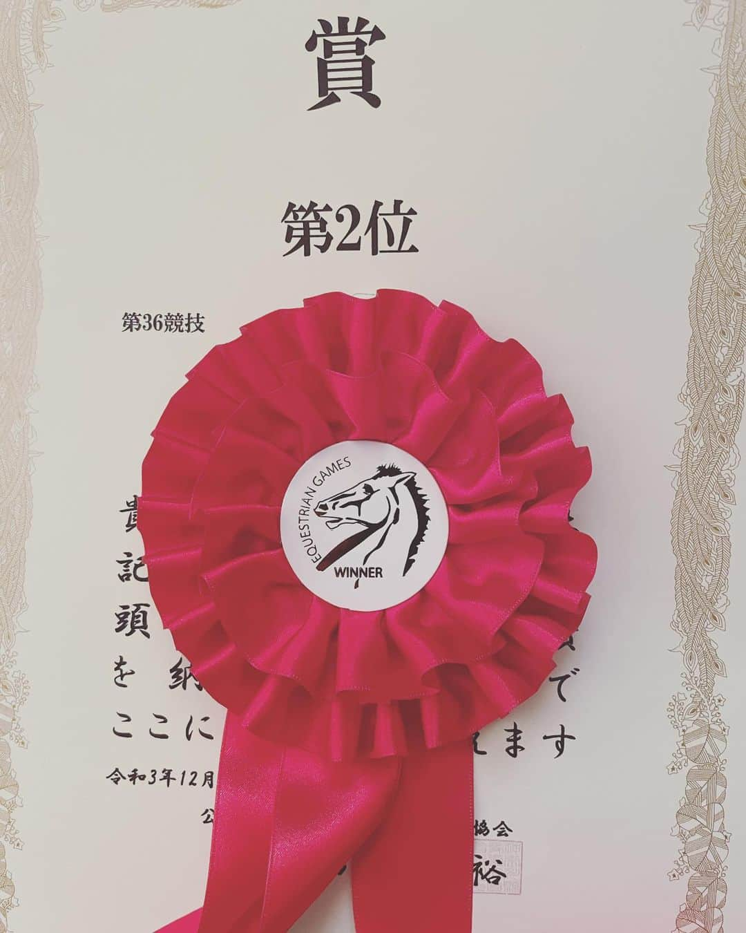 名倉潤さんのインスタグラム写真 - (名倉潤Instagram)「娘が今日馬術障害で県大会2位をとりました😊 親バカで本当に申し訳ありません😅 娘はいつもいつも頑張っていたからめちゃくちゃ嬉しいです！ ＃良く頑張りました #いつも喜びりをありがとう ＃親バカ」12月4日 16時06分 - nagrat1968