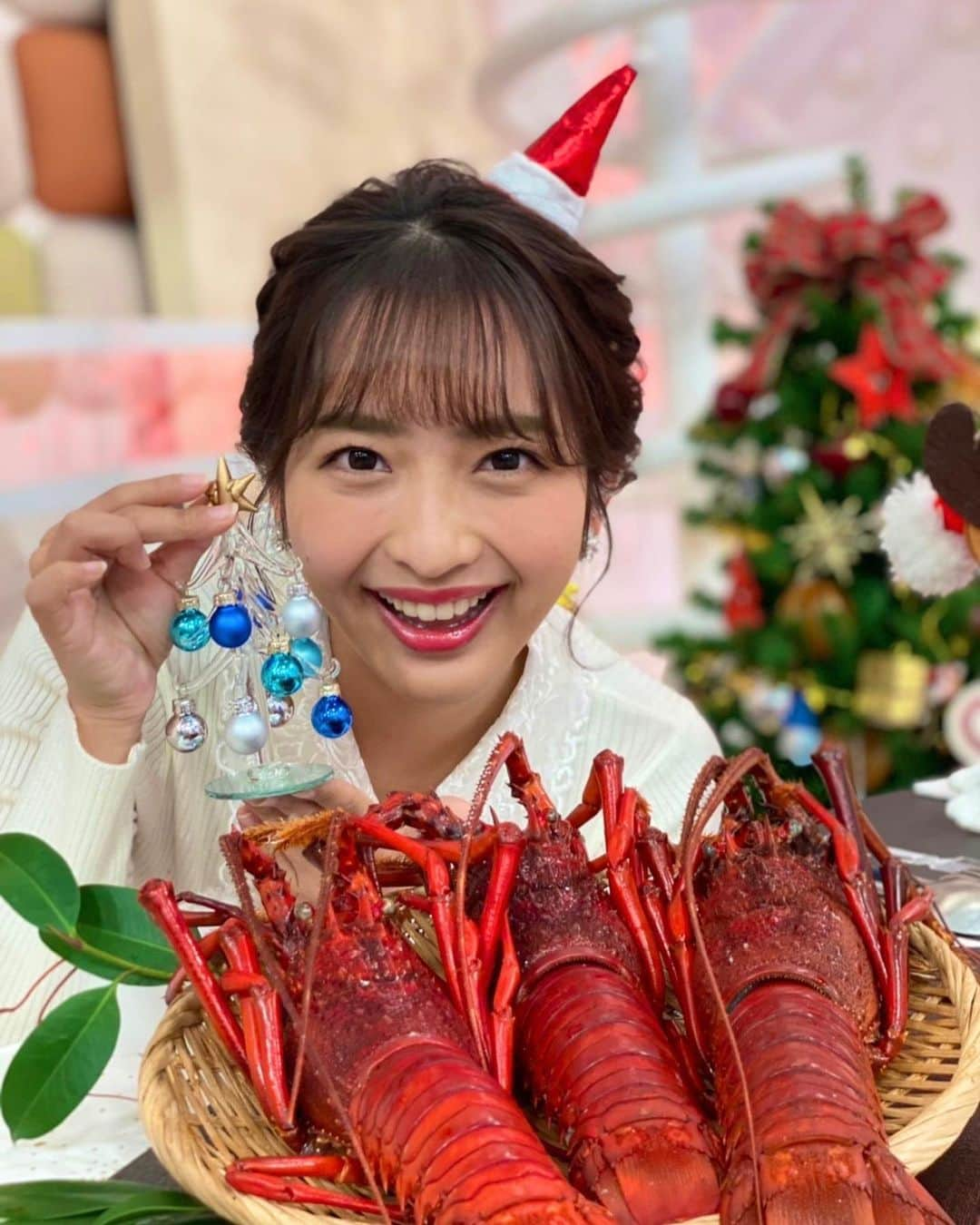 藤本万梨乃さんのインスタグラム写真 - (藤本万梨乃Instagram)「* イセイのいい伊勢エビ🦞🦞🦞🦞🦞 #めざましテレビ」12月23日 19時15分 - marino.fujimoto1030