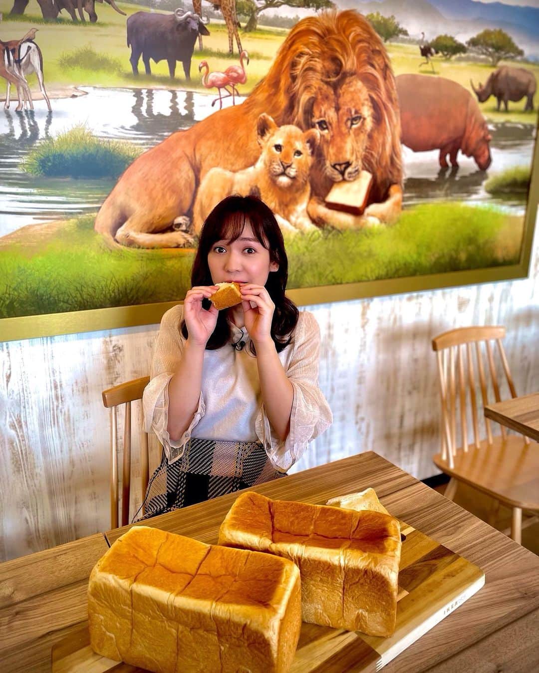 石橋美希さんのインスタグラム写真 - (石橋美希Instagram)「2022年🐯 気がつけばもう2月ですね😳 なんだか時間が一瞬で過ぎ去ったように感じます…  遅ればせながら… 今年もよろしくお願いします💁🏼‍♀️  新年初投稿は私の大好きなパンの話題です🥐🥖🥪 盛岡市にあすオープンするベーカリー その名も「産まれたてのライオン🦁」  高級食パンがイチオシだそうですが、 総菜パンや菓子パンも充実しているんです〜👩🏼‍🍳❤️‍🔥  2枚目のコアラのパンは、なんと税込み100円🐨 見た目もお値段もとっても可愛い〜☺️💓  老若男女に愛される店になってほしいと お手頃な値段の商品も用意しているそうです💁🏼‍♀️  看板にも店内にもライオンが🦁 カメラ目線のライオンと一緒に 写真を撮影してみては…？❤️‍🔥  #産まれたてのライオン  #高級食パン #ベーカリー #パン #パン好きな人と繋がりたい  #岩手 #めんこいテレビ #アナウンサー #石橋美希」2月4日 11時15分 - miki_ishibashi_mit