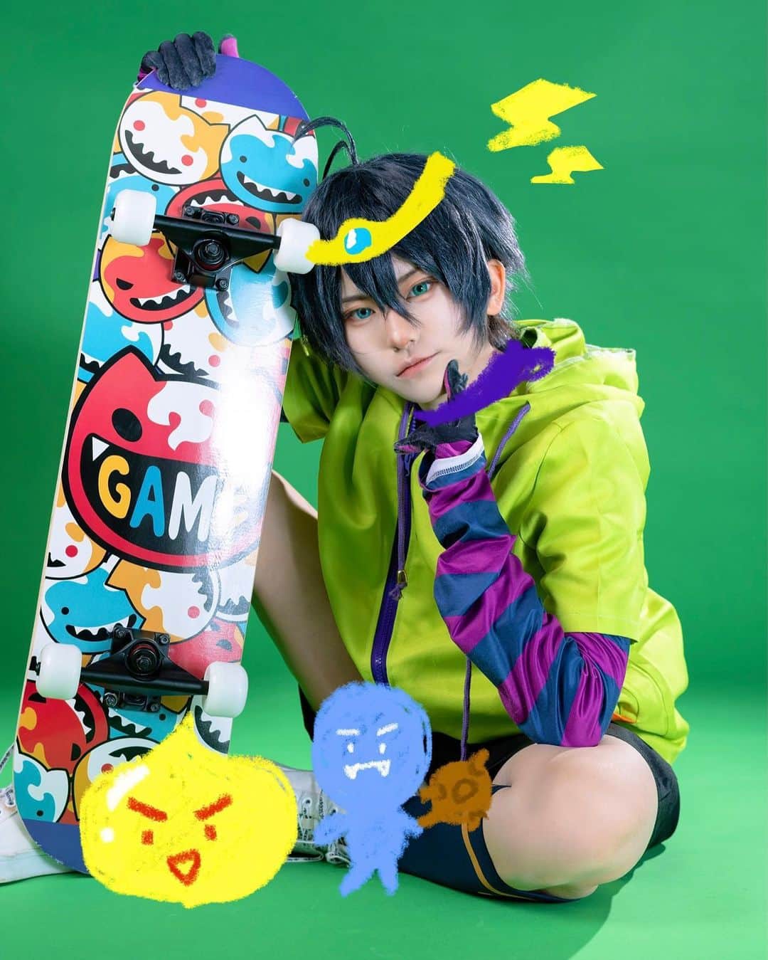 千葉さんのインスタグラム写真 - (千葉Instagram)「Happy birthday MIYA🐱💚  p:rinrin博士  #cosplay #コスプレ #sk8 #sk8theinfinity #miya #知念実也コスプレ #japan #anime」2月22日 21時10分 - chiba_2_2
