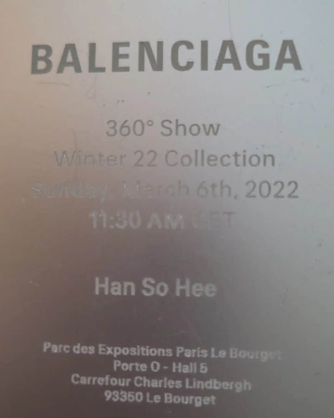 ハン・ソヒさんのインスタグラム写真 - (ハン・ソヒInstagram)「@balenciaga 2🌍22」3月5日 17時00分 - xeesoxee