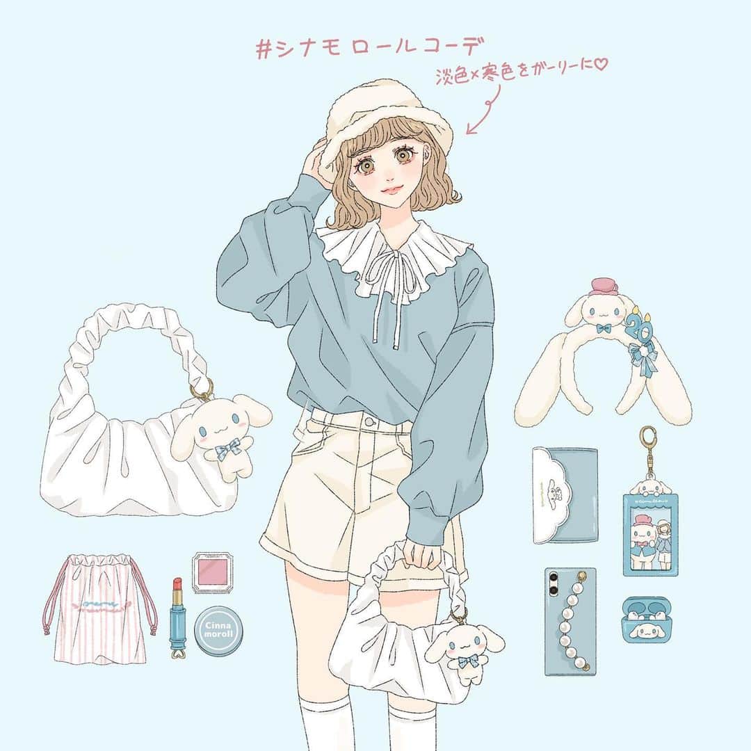Asukaさんのインスタグラム写真 Asukainstagram シナモロール クロミコーデ サンリオ系のオタクコーデまとめてみました まだまだリクエストお待ちしてます こちらのイラストは 109ニュースシブヤ編集部 109 Shibuya 様のオタ活