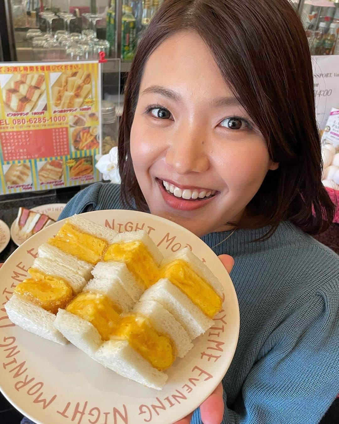 木岡真理奈さんのインスタグラム写真 - (木岡真理奈Instagram)「ランパスでおいしいランチ🍞 ROUTE66のたまごカツサンド とろとろでサクッと、ふわっと！ 絶妙な食感🤤  春らしくなってきて、 まん防も明けたので 少しずつ外食も楽しみたいですね…  #ランチパスポート #ROUTE66 #あさコレ！」3月7日 18時46分 - kutv_kioka