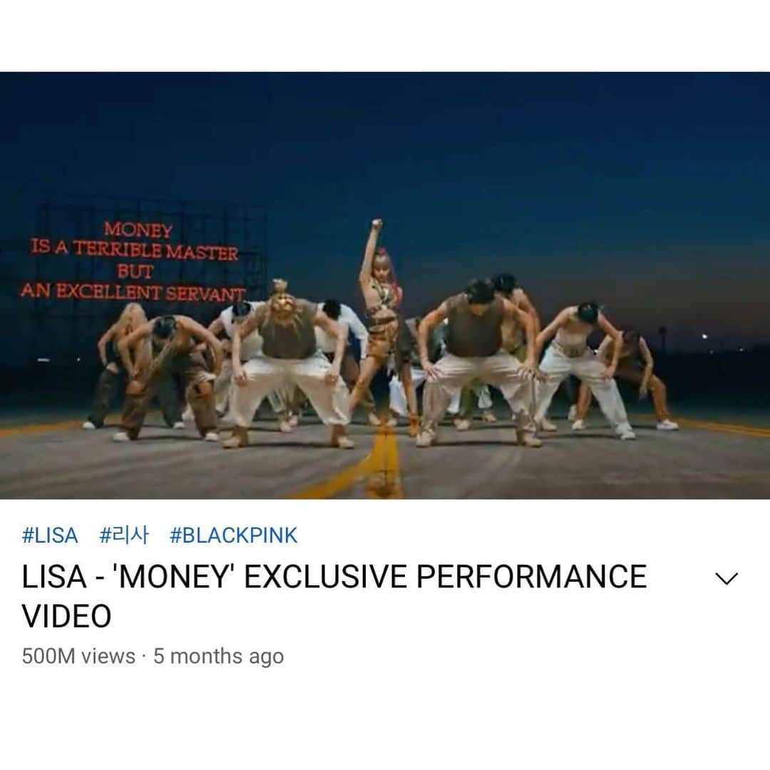 BLACKPINKさんのインスタグラム写真 - (BLACKPINKInstagram)「#LISA #리사 #BLACKPINK #블랙핑크 #MONEY #EXCLUSIVE_PERFORMANCE_VIDEO #500MILLION #YOUTUBE #YG」3月15日 23時31分 - blackpinkofficial