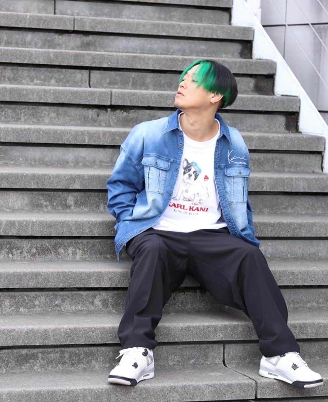 寿君さんのインスタグラム写真 - (寿君Instagram)「衣替えの季節ですね🍃 髪型はジャマイカの国旗🇯🇲イメージで笑 @karlkani @karlkani_jp_official  #karlkani #kani #karlkani_jp #kani_jp #寿君 #kotobukikun」3月24日 13時06分 - kotobuki_kun_1048