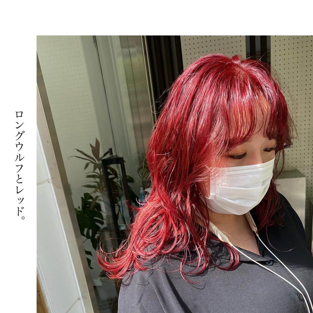 オオモトさんのインスタグラム写真 - (オオモトInstagram)「赤のまとめも久しぶりに投稿しますね🤚🏻🔥 ・  WOM  代表　オオモト @bobby_omoto_style @wom_hair_ ・ 直近空き予約や、日々の髪型はストーリーにて随時投稿しております🤚🏻 ・ お値段、ご予約方法、場所、などはストーリーハイライトに明記しております✨ 税抜表示 ご新規様ブリーチ最終受付17時半  ・ ・」3月24日 21時12分 - bobby_omoto_style