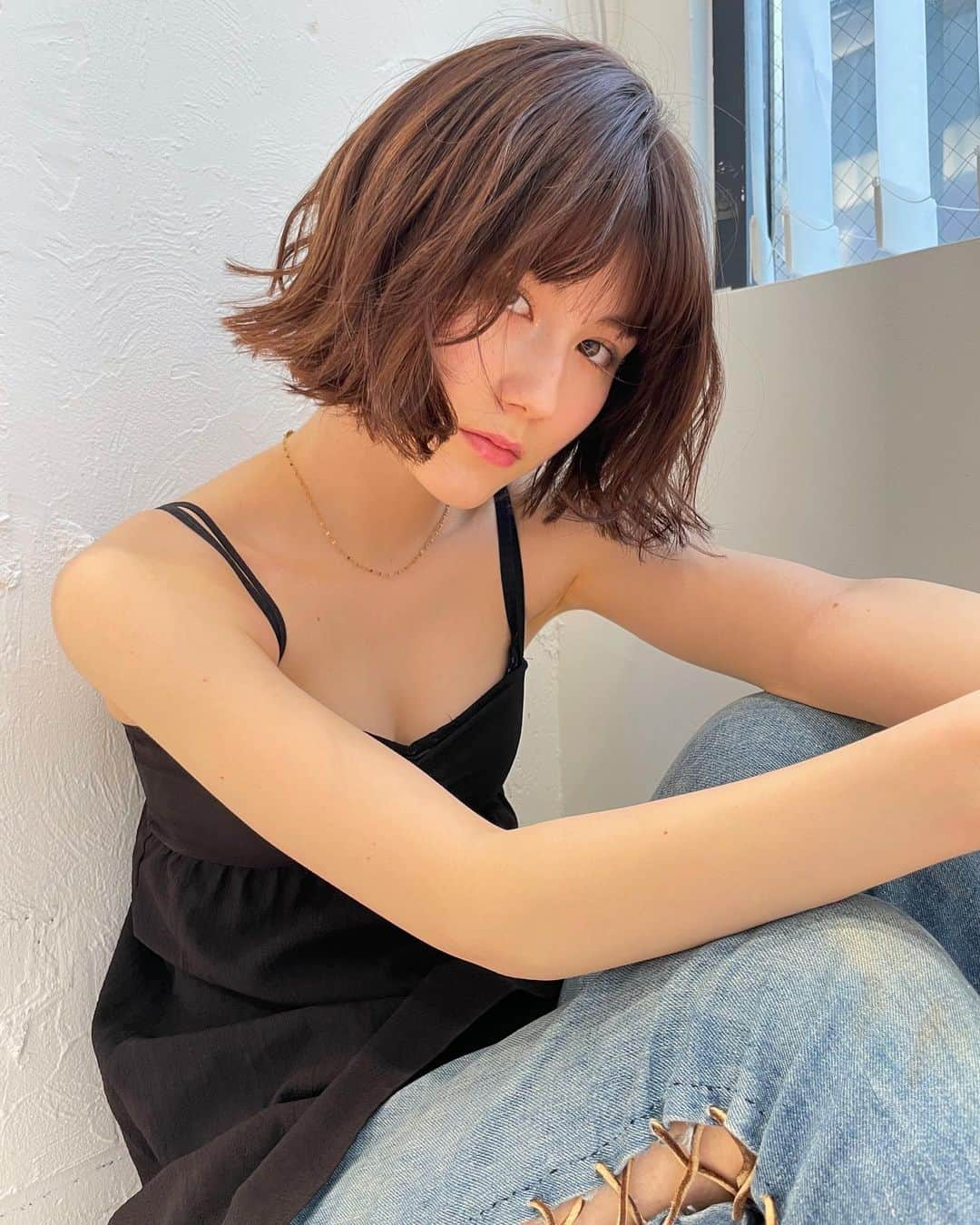 藤本林花美愛さんのインスタグラム写真 - (藤本林花美愛Instagram)「くせ毛みたいに巻いてもらったの可愛かった〜😽🪄  Thank you💗 @luna_kasuya」3月25日 19時52分 - lily_1001_official