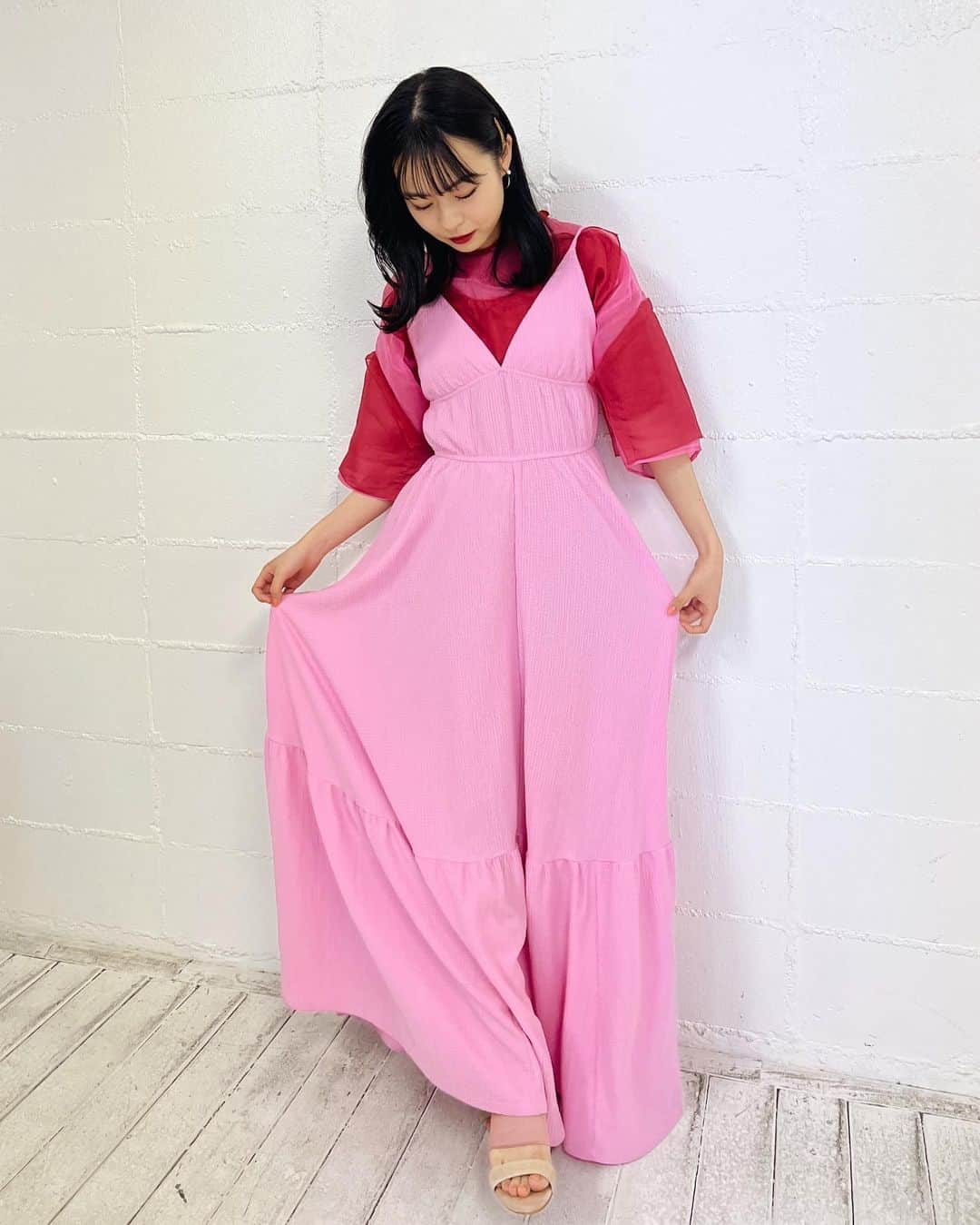 莉子さんのインスタグラム写真 - (莉子Instagram)「今日はピンクな日でした~。🍑！」3月25日 19時54分 - riko_riko1204