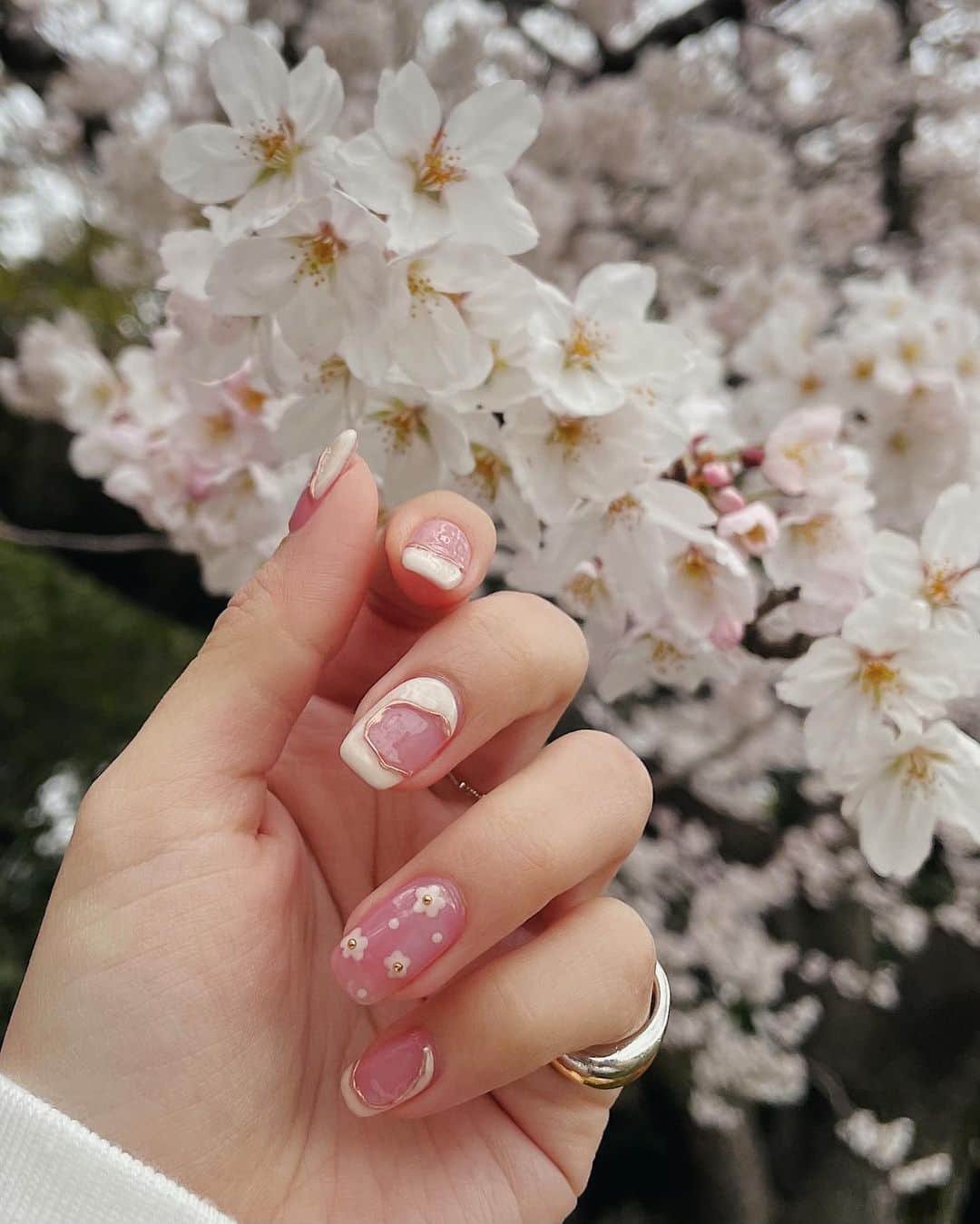 Julia Castroさんのインスタグラム写真 - (Julia CastroInstagram)「April nails🌸♡  もうすぐ4月なので桜色ネイル☺️  可愛すぎる〜！！！ 今月も可愛くありがとうございました🌸 @__rnp7__  . #april #gelnails  #naildesign #pink #cherryblossom  #pinknails  #桜ネイル #桜 #春ネイル #ピンク #ピンクネイル #ネイルデザイン #julistagram」3月27日 21時44分 - julia.c.0209