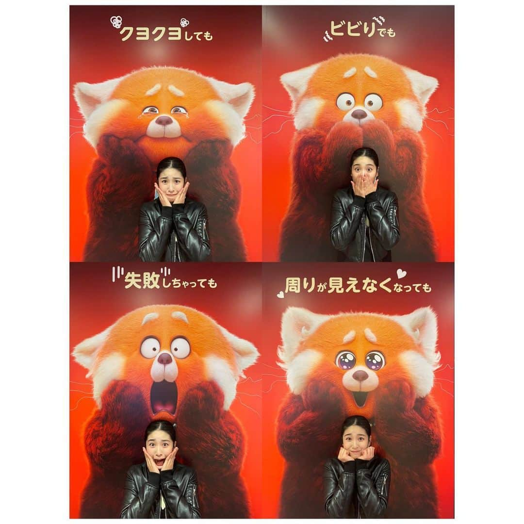 佐竹桃華さんのインスタグラム写真 - (佐竹桃華Instagram)「・ メイメイの八変化🐾 どうですか？似てますか？ 本編を観て下さった方から メイともーかって似てる！と言われる事が多く なんだか嬉しい佐竹です😸 ・ "私ときどきレッサーパンダ" 公開から2週間が経ちましたが、、 観て頂けましたか〜？？ 私はもう何回観たんだろう🤔 でも毎回声出してゲラゲラ笑っちゃうんですよね〜(笑) 観れば観るほど好きなシーンが増えて 皆の事が愛しくなって、、 しっかり"わたときパンダ"オタクです❤️‍🔥 ・ 皆さんも是非追いパンダしてね！！ ・ ・ ・ #ディズニー・ピクサー最新作 #私ときどきレッサーパンダ　 #turningred#turningredpixar  #ディズニー#disney#pixer #ディズニープラス#disneyplus  #主人公メイ#日本版声優#佐竹桃華 #七変化#ならぬ#八変化#似てる？ #お気に入りのシーン#ありすぎる #皆さんは誰推しですか？」3月28日 21時38分 - momokasatake