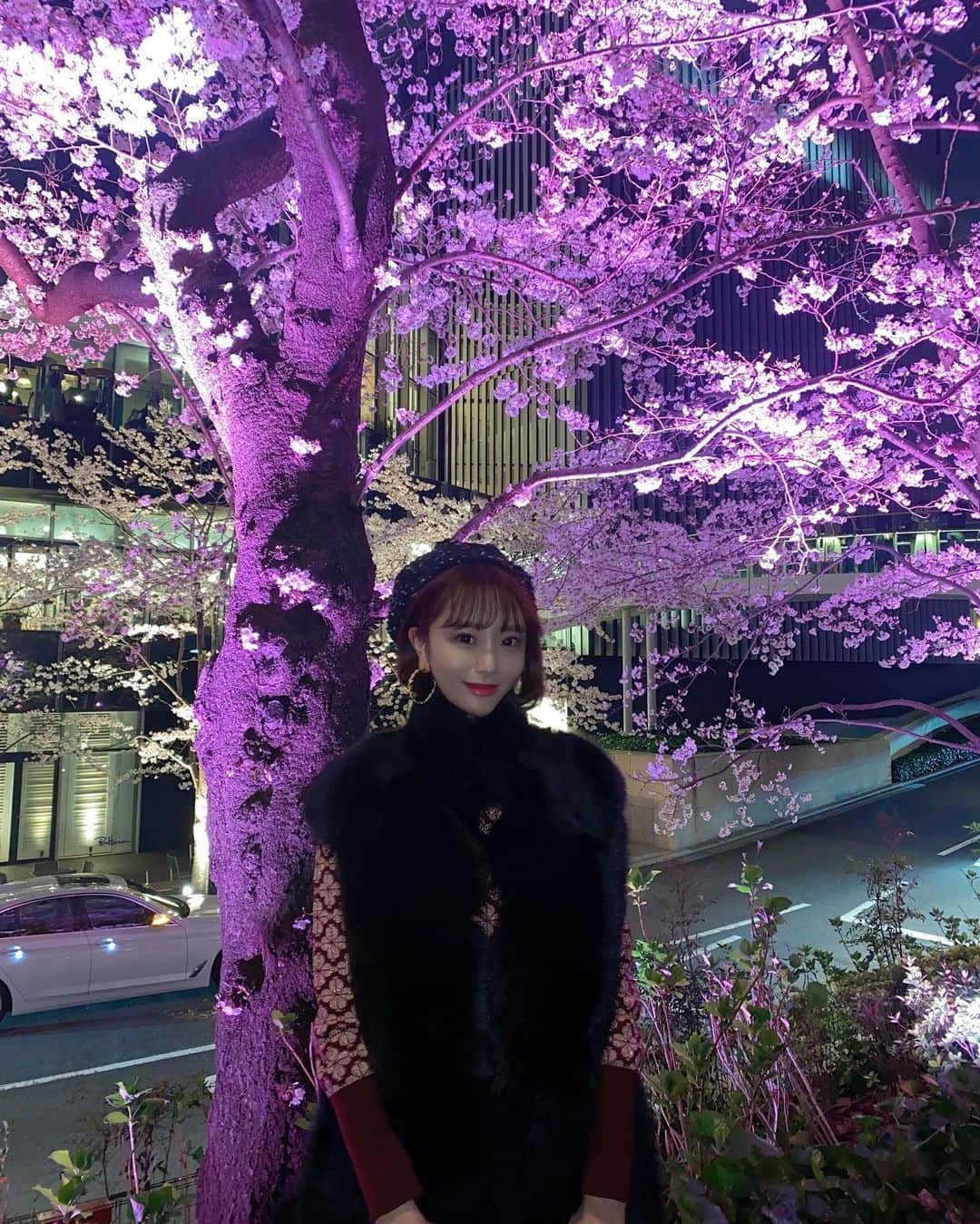春木結宇さんのインスタグラム写真 - (春木結宇Instagram)「妹とママと夜桜🌸💕」3月29日 6時19分 - y33_bonny