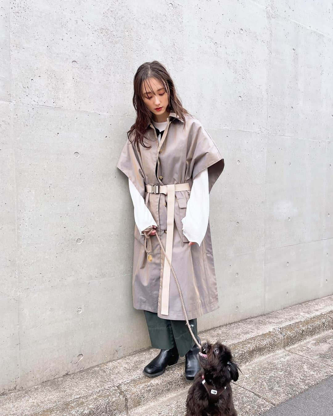 鈴木友菜さんのインスタグラム写真 - (鈴木友菜Instagram)「私服  tops @amerivintage  outer @maisonspecial_women  pants @uniqlo_jp   桜満開で気持ちいいね🌸」3月30日 18時48分 - yuuna_suzuki