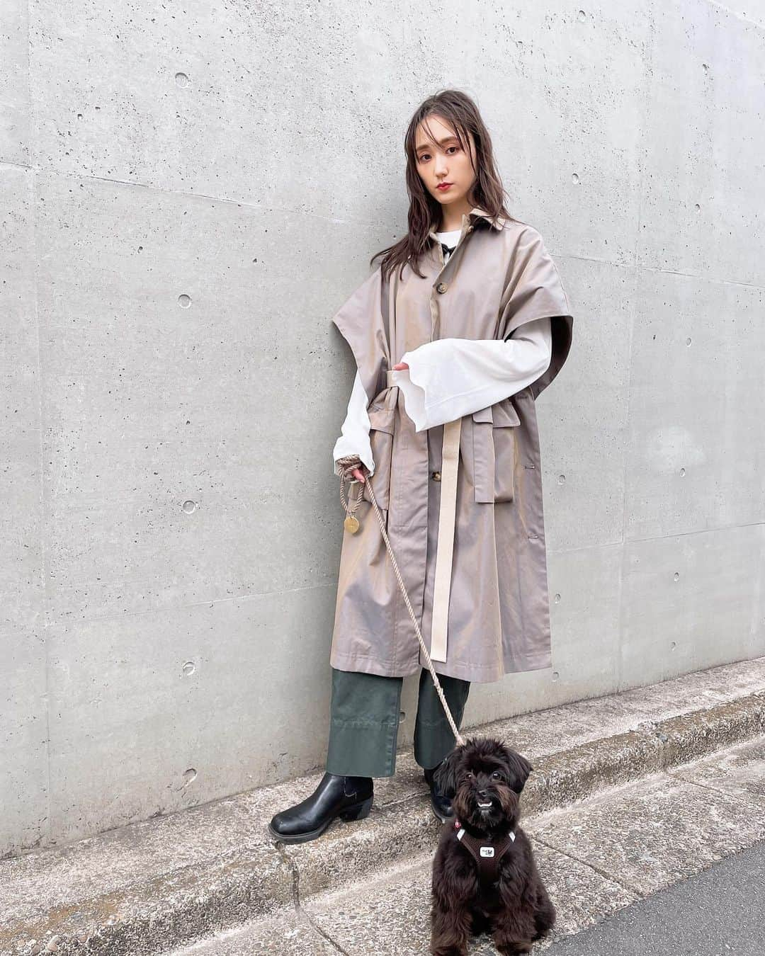 鈴木友菜さんのインスタグラム写真 - (鈴木友菜Instagram)「私服  tops @amerivintage  outer @maisonspecial_women  pants @uniqlo_jp   桜満開で気持ちいいね🌸」3月30日 18時48分 - yuuna_suzuki