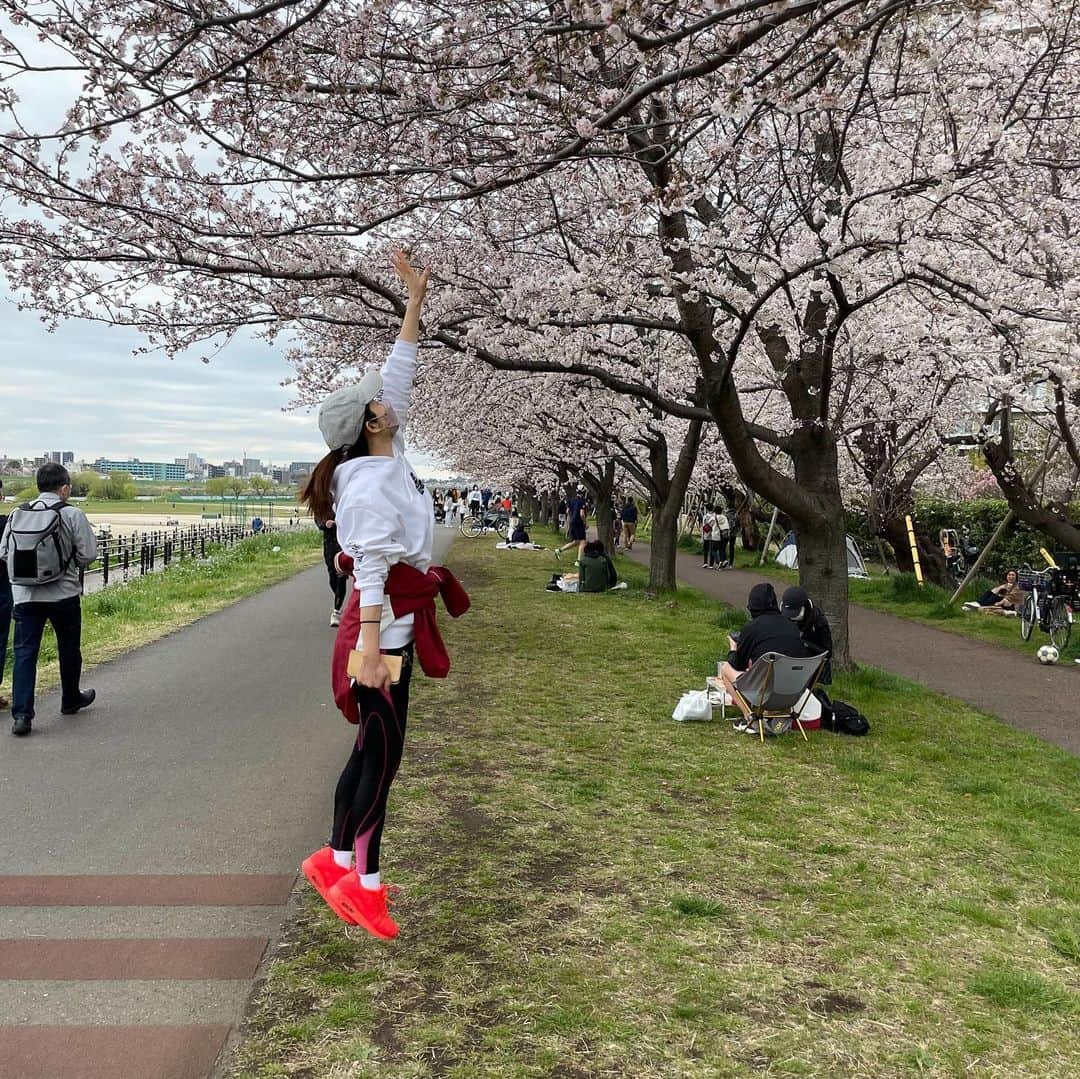芦田桂子さんのインスタグラム写真 - (芦田桂子Instagram)「先週末の桜🌸 を求めて多摩川沿いまでウォーキング🚶‍♀️  8分咲きくらいだったけど 本当にきれいに咲いていました🌸  改めてお花のパワーって凄いね 穏やかな気持ちになれるし 周りの方皆さんニコニコ☺️✨  世界中の桜が一斉に咲くと 戦争も無くなるんじゃないかな… そんな想いを寄せながら 今年も美しい桜を見られて幸せな気持ちになりました🌸  #お花見さんぽ  #2022年 #桜 #🌸 #ソメイヨシノ  #感謝 #世界平和を願う  #model  #芦田桂子」3月31日 8時14分 - keiko_ashida