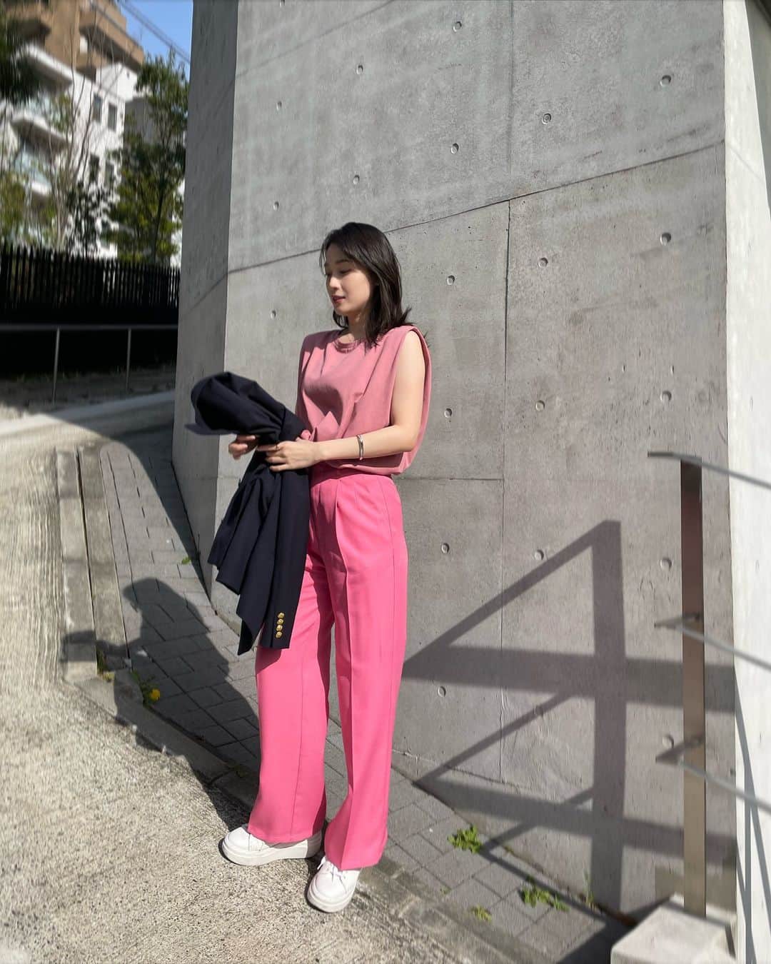 熊谷江里子さんのインスタグラム写真 - (熊谷江里子Instagram)「春らしいピンクコーデ🌸 @naturalbeautybasic_official」4月4日 20時00分 - eriko___kumagai
