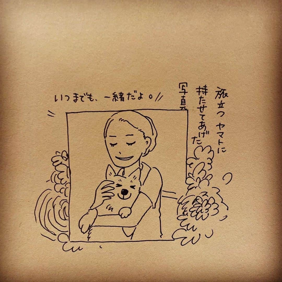 杏さんのインスタグラム写真 - (杏Instagram)「. There is one thing I want to share with you all.  My precious life partner, Yamato, my dog, has passed away.  It had been a month since we found out he was sick.  He always kept trying to be fine till the last moment.  I was thinking about if I should share this sad news with you, but I know some of you might wonder how Yamato is going since he doesn't appear for a while.  He passed away while he was sleeping with me.  I believe it was the best timing for both of us.  I am super grateful for his lifelong time being with us. I believe that our souls will be together forever.  #杏 #イラストグラム #やまと #anne  #illustration #dog」4月9日 12時07分 - annewatanabe_official