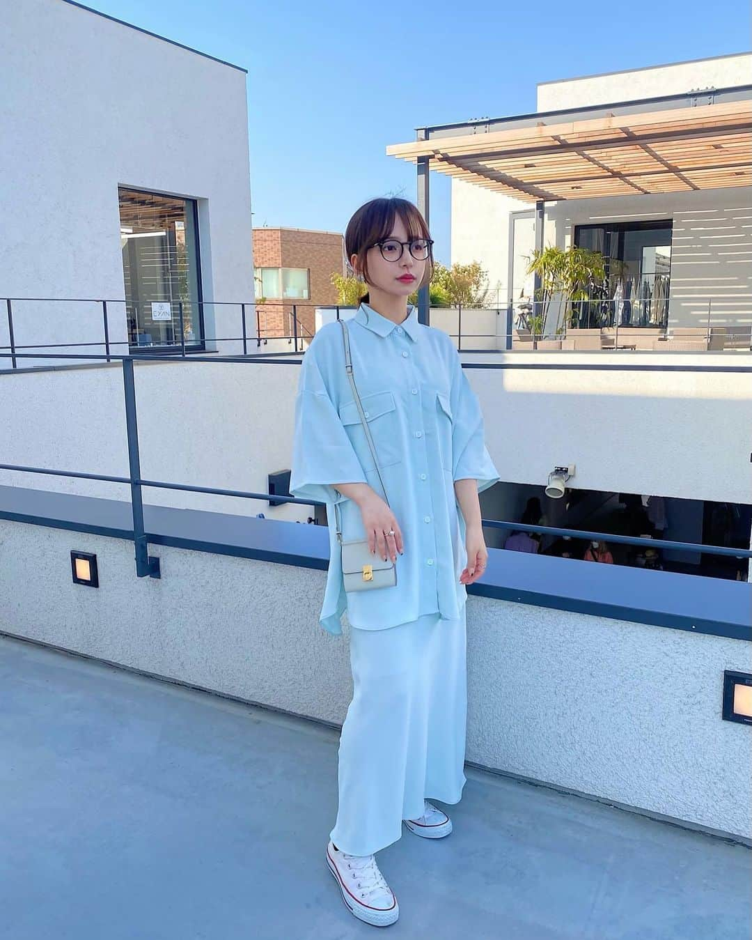 平尾優美花（ゆみちぃ）さんのインスタグラム写真 - (平尾優美花（ゆみちぃ）Instagram)「珍しくミントカラーのお洋服🍐 爽やか涼しげに、サラッと着れるセットでかわいい〜 (@tofem_official) ばりばりイエベだけど好きな服きるんだ☺︎  #tofem#148cmコーデ#148cm#低身長コーデ#低身長ファッション#低身長#低身長女子#低身長コーディネート#ちびコーデ#ゆみかのふく」4月10日 22時20分 - hirao_yumika