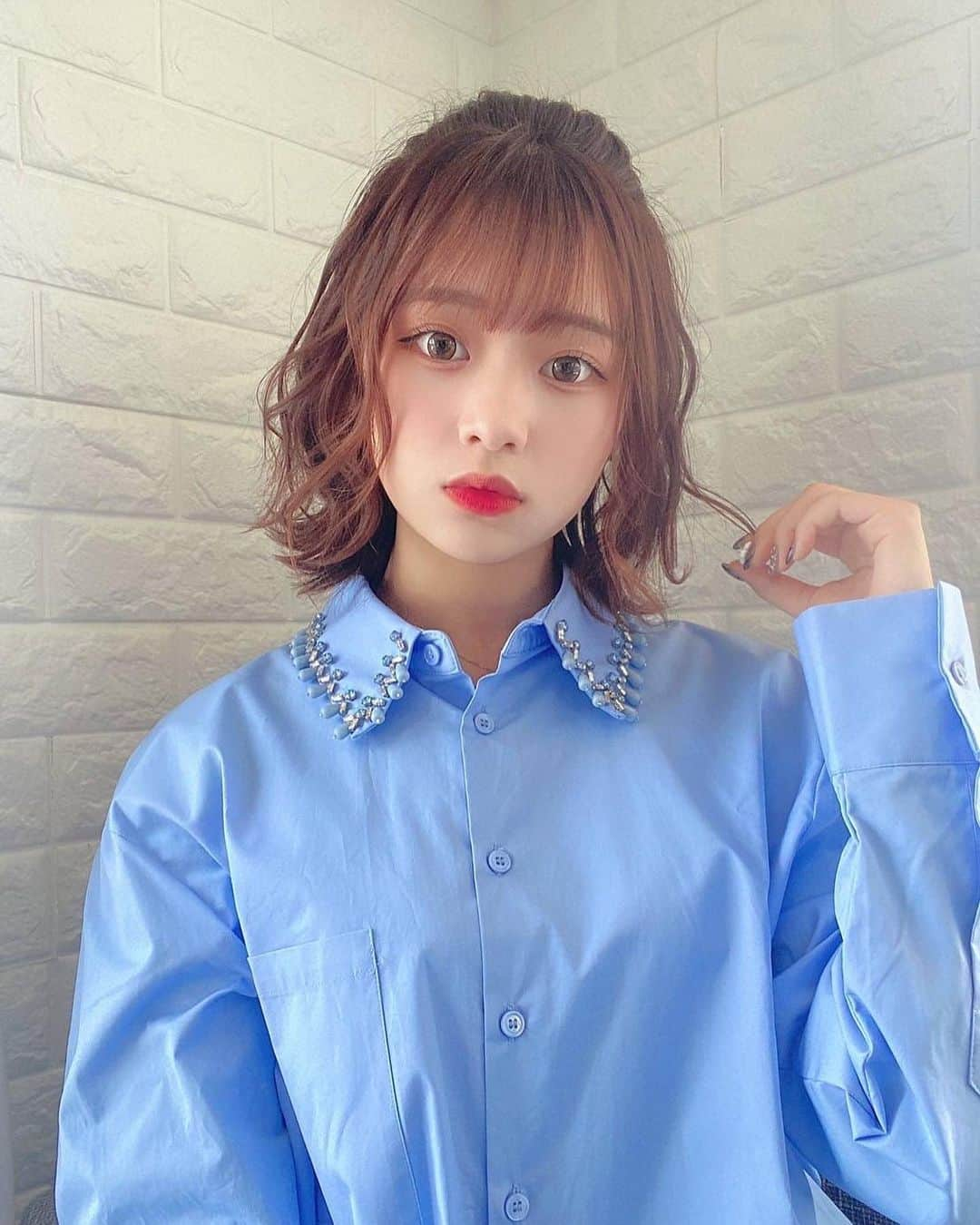 上ノ堀結愛さんのインスタグラム写真 - (上ノ堀結愛Instagram)「今日は青💙💙💙」4月17日 19時00分 - yua.0201