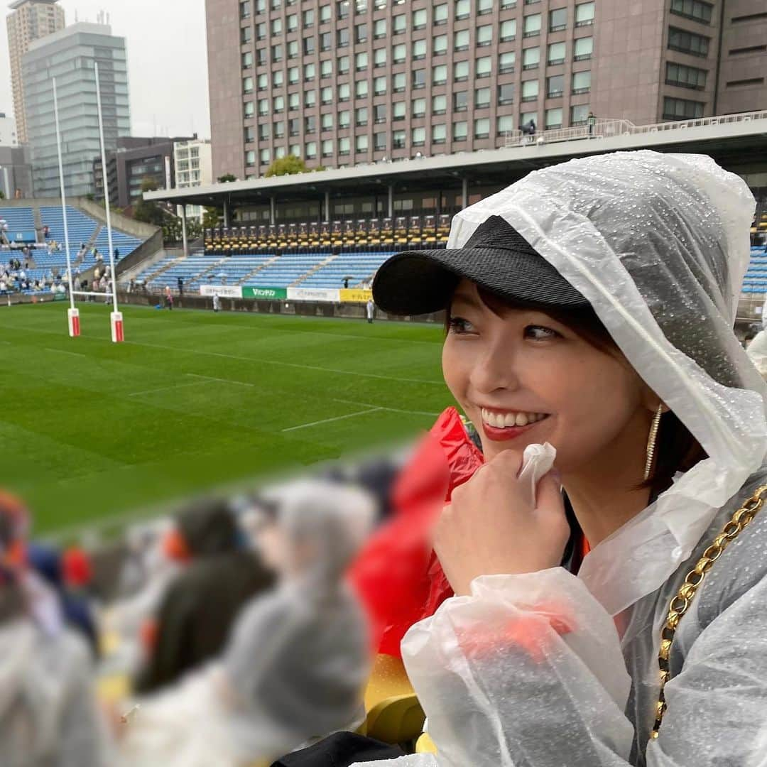 小尾渚沙さんのインスタグラム写真 - (小尾渚沙Instagram)「〈東京SG 30-3 BR東京〉🏉  久々の秩父宮ラグビー場🏉 生憎の雨でしたが、やはり生で見るラグビーは最っっっ高🤤💕 . . #ラグビー好き女子 #ラグ女  #東京サンゴリアス #ブラックラムズ東京」4月24日 21時16分 - obi_nagisa