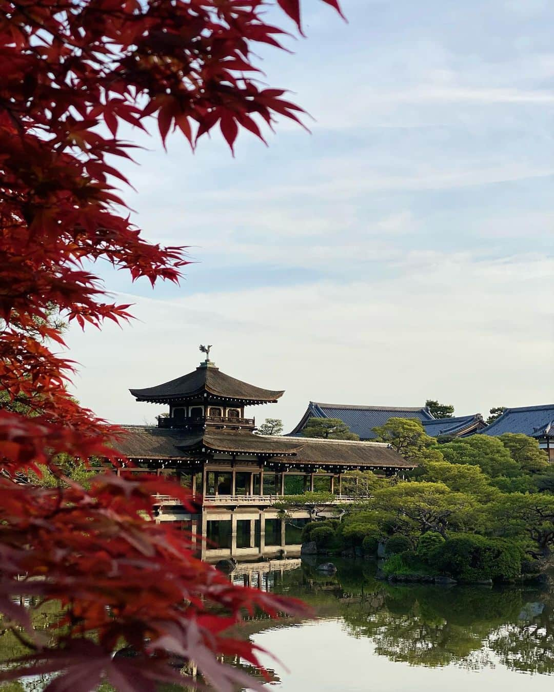 増山敬子さんのインスタグラム写真 - (増山敬子Instagram)「おっはよー！先日 京都に行った際に息子が大好きな #フレディマーキュリー が訪れた場所に行きたい！という事で、 割と仕事で行く時はいつも、即帰宅してましたが、 観光初めてかも？ってくらい、満喫できました。 まずね暑くて暑くて2人とも、長袖長ズボンがたえられず、guで上下お買い物しちゃいましたよね😂 向かったのは #平安神宮 普段写真なんて撮ってと言わない息子も、フレディーが来た場所だから、写真撮ってよ〜っと。 私が中学生の時に好きだったのは多分 ウィンクか安室ちゃん。安室ちゃんは運良く会うことができましたが、フレディーは、もう雲の上に居るので会えないし、生ライブも聴けないのが、残念だけど、毎日毎日毎日ピアノ弾いて、youtubeみて、きっと空の上にいるフレディーも、みてくれているはずさ！ #平安神宮 の中をお散歩しましたが、静かな中に、自然の音、緑、景色が長閑で、訪れる場所でこんなにも頭の中をリセットできる場所があるのかぁ。。。っとパワースポットへ行こうと思っていたんですが、ここがパワースポットだったね！最後はフレディーが立った場所で記念写真📷 人の心に影響させる人物。 本当にかっこいいね！ みんな、gwどう過ごしてる？ 私はね、2度寝しちゃったよね😂😂😂😂😂😂😂 #家族時間#京都パワースポット#ジャンプ写真#中学生ママ#familyphoto#家族旅行#親子コーデ#リンクコーデ#freddiemercury」5月1日 9時57分 - keikomasuyama