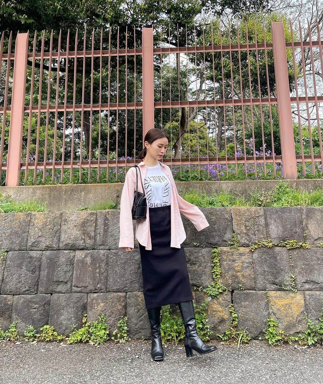 朝日奈央さんのインスタグラム写真 - (朝日奈央Instagram)「#あさひ私服　🌸 5月やっほ〜い ! この私服は肌寒い日に撮った写真🙂」5月1日 22時22分 - pop_step_asahi