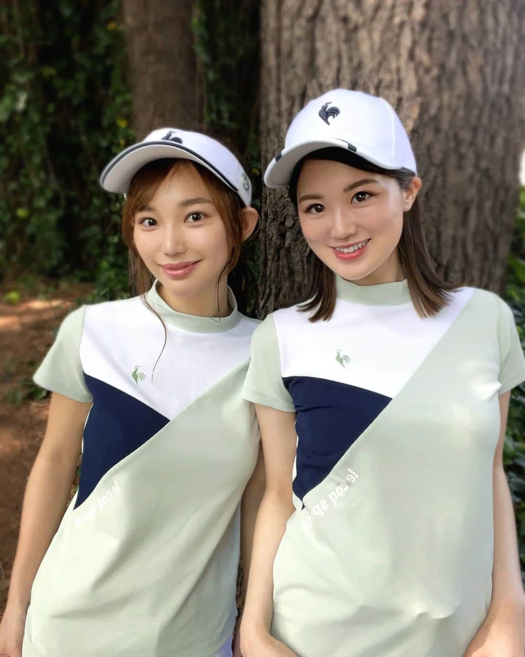 保坂玲奈さんのインスタグラム写真 - (保坂玲奈Instagram)「ゴルフウェア投稿⛳  ミントグリーンのパステルカラーが可愛い⁡@lecoqgolf_jp のウェアと⁡目の錯覚を利用した脚長効果があるパンツ🤍  トップスは @azusamiura_ とおそろ🤍@miyugram__07 ともおそろ✌️⁡  #ルコック#ルコックスポルティフ#ルコックゴルフ#lecoqsportif#lecoqgolf#ゴルフウェアコーデ #ゴルフウェア」5月2日 18時15分 - __renao_0707