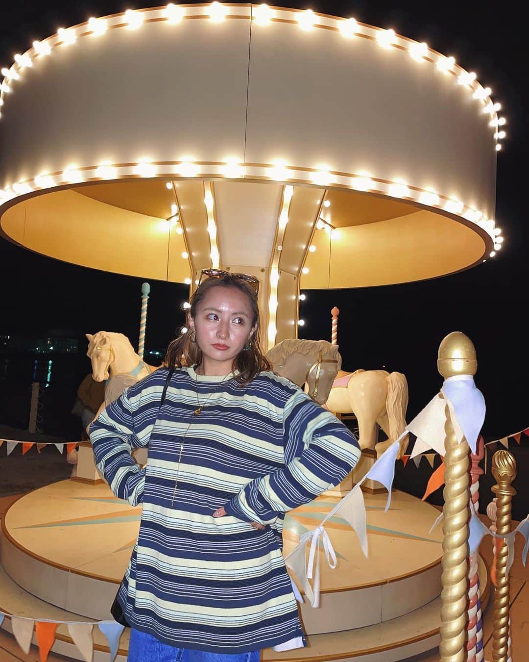 Julia Castroさんのインスタグラム写真 - (Julia CastroInstagram)「今年も最高でした🎠🎠🎠 @cinemacaravan  . #zushifilmfestival  #cinemacaravan  #nightout #merrygoround  #逗子映画祭 #julifashion」5月3日 21時01分 - julia.c.0209