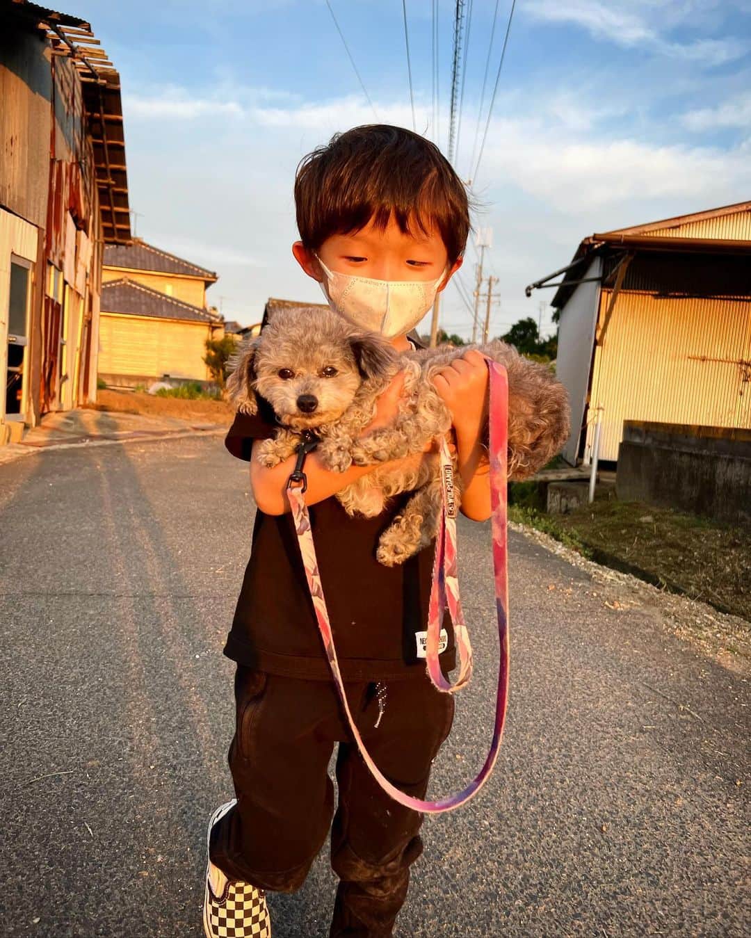 中村獅童さんのインスタグラム写真 - (中村獅童Instagram)「お散歩  #プーちゃん #エル君 #陽喜」5月6日 19時09分 - shido_nakamura