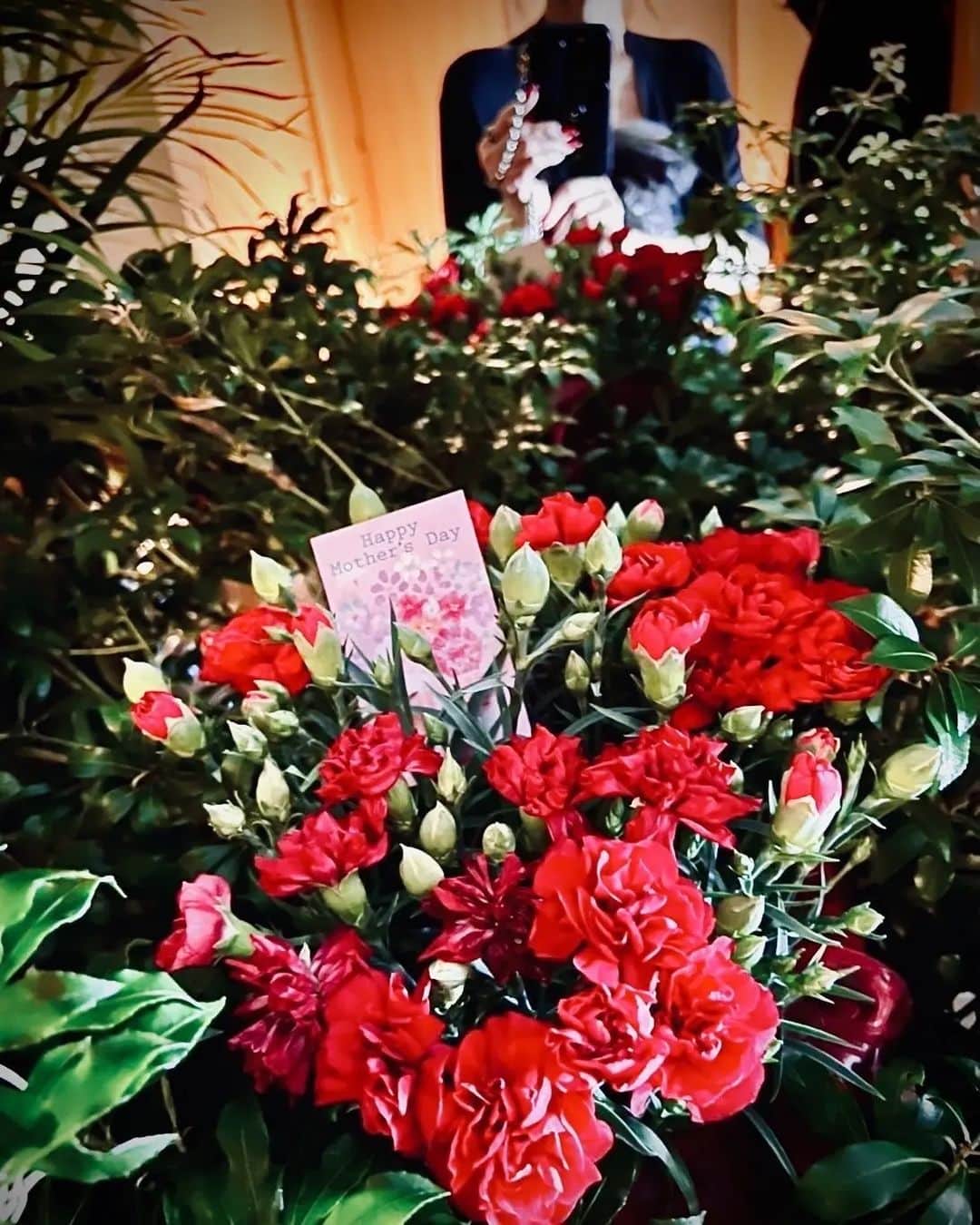 萬田久子さんのインスタグラム写真 - (萬田久子Instagram)「AUDREY のように　『I love you❤』 #Happy Mother's day #母の日 #カーネーション #愛犬(かきちゃん) #トイプードル #萬田久子 #audrey」5月8日 17時40分 - hisako.manda_official