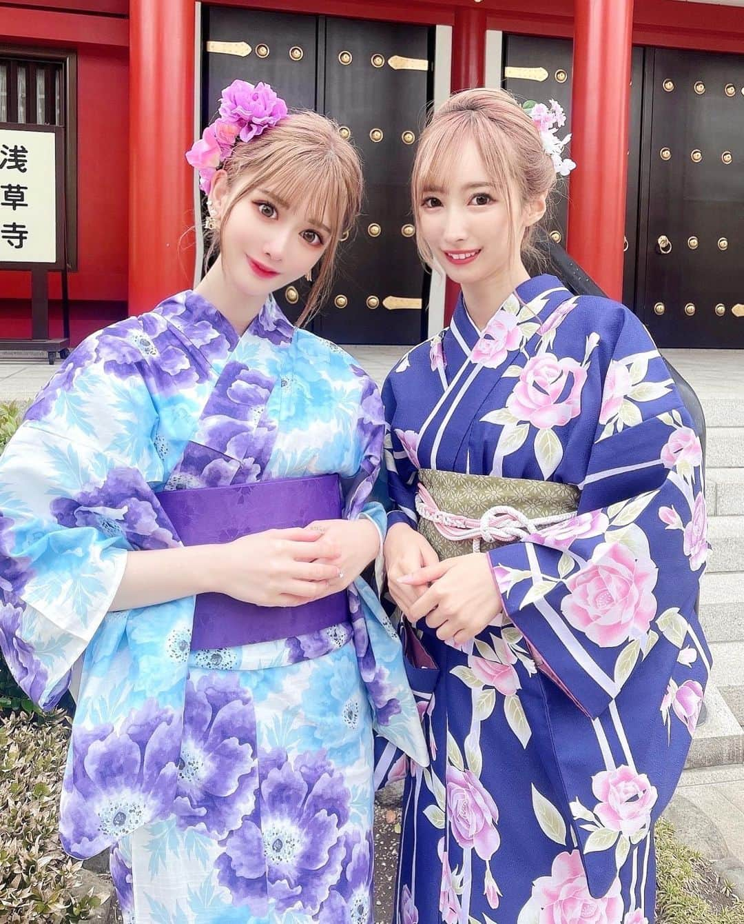 ゆうめろさんのインスタグラム写真 - (ゆうめろInstagram)「どんちゃんと浅草デート🫧💗 久しぶりに浅草に行ってきたよ〜！ 浴衣女子どうですか？？🥰 ・ #浴衣女子  #浅草着物レンタル  #浅草食べ歩き」5月11日 12時27分 - yk.o0