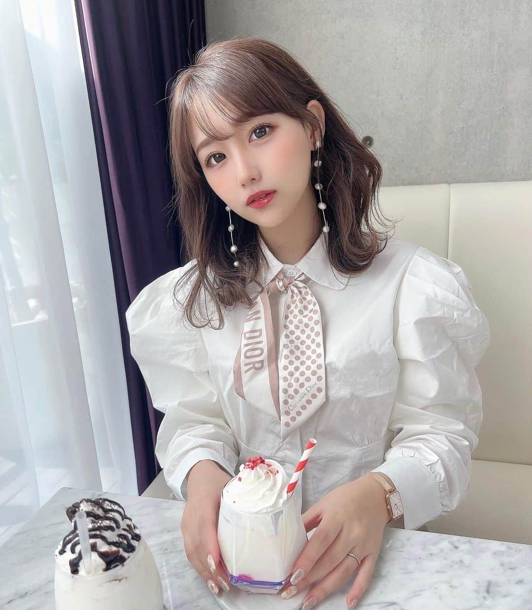 加藤里奈さんのインスタグラム写真 - (加藤里奈Instagram)「⋆ 韓国風カフェ☕️❤︎  #ootd #fashion #instafood #instagram  #hairstyle #outfit #code #instafashion  #ファッション #撮影 #ヘアスタイル #ヘア  #コーディネート #コーデ #今日の服」5月17日 20時27分 - katoco0326