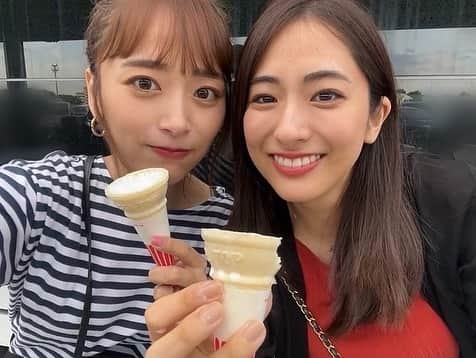 田村真子さんのインスタグラム写真 - (田村真子Instagram)「🍦  日帰り箱根旅🙏 爆笑しまくりでかなりリフレッシュできたのか、三連休後ぐらいすっきりの月曜を迎えました笑  いつも楽しいちーちゃんと❣️ この時も大爆笑だったな…笑🍦 また行けるといいなぁ  #ちーちゃん運転ありがとうございます #箱根 #思い出」5月25日 15時25分 - tamura_mako_