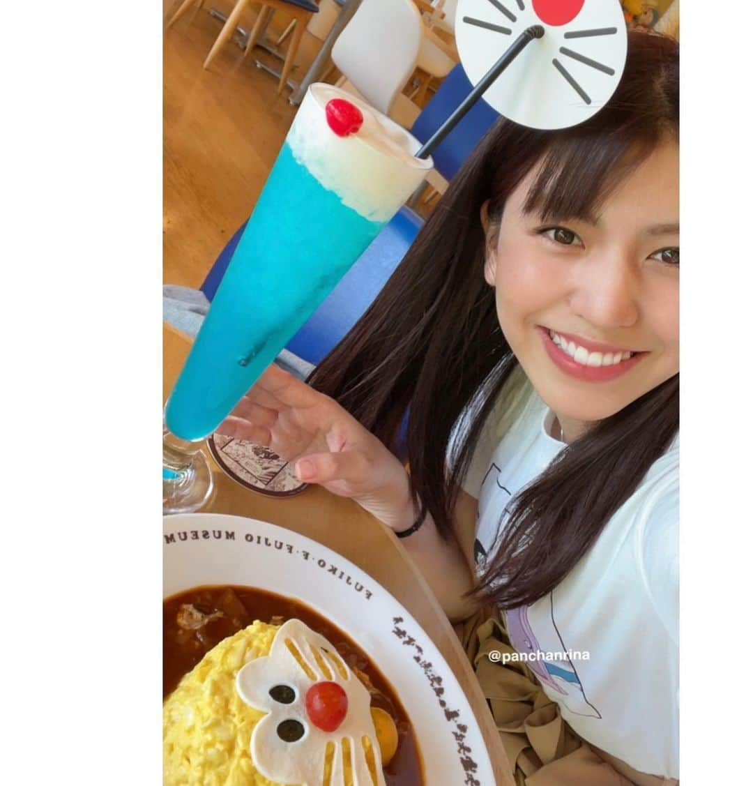 ぱんちゃん璃奈さんのインスタグラム写真 - (ぱんちゃん璃奈Instagram)「#藤子不二雄ミュージアム  #ドラえもん  ドラちゃんが可愛すぎて😭💕嬉しいいいいいいいいー  #ぱんちゃん璃奈  #ドラちゃんりな  #ドラえもんミュージアム　 #ドラえもんカフェ #ドラえもん大好き #オムドライス」5月25日 22時58分 - panchanrina