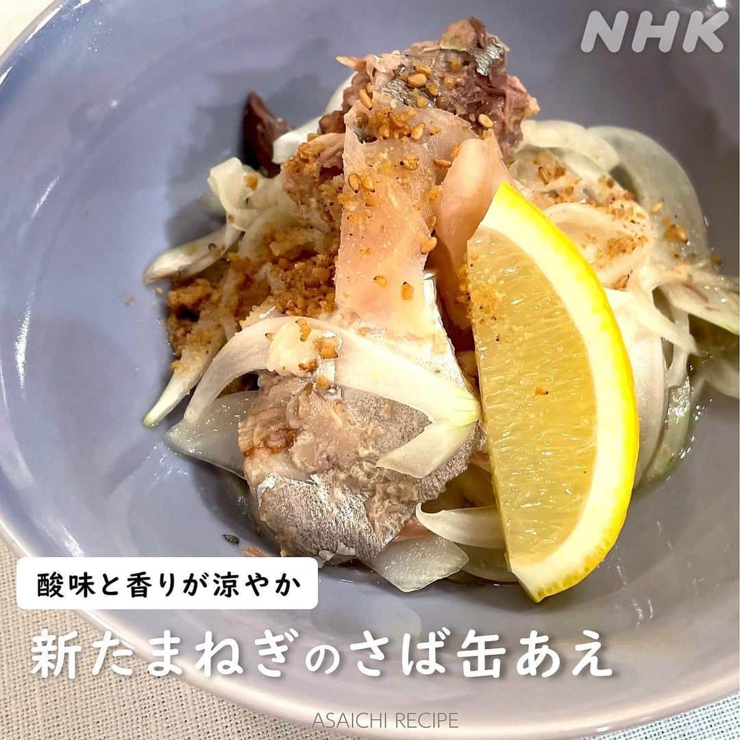 あさイチさんのインスタグラム写真 - (あさイチInstagram)「旬の新たまねぎをもっと食べたい🧅 炒めて甘く！生でシャキシャキ✨  それにしても、 さばと玉ねぎとガリ…一体どんな味？  華丸さん「さばと酢、やっぱり合う〜！！」 さば寿司や〆さばみたいな味だそうですよ。  これから暑くなる季節にぴったりの2品☀️ 【保存】しておいてあとで見返せると便利かも💡  @nhk_asaichi   #新たまねぎ #新たまねぎレシピ  #たまねぎ #たまねぎレシピ  #厚揚げ #厚揚げレシピ #ニラ #きくらげ  #さば缶 #しょうが #ガリ #🍋 #🧅  #絶品 #あさイチレシピ #鈴木奈穂子 アナ  #nhk #あさイチ #8時15分から」5月26日 10時44分 - nhk_asaichi