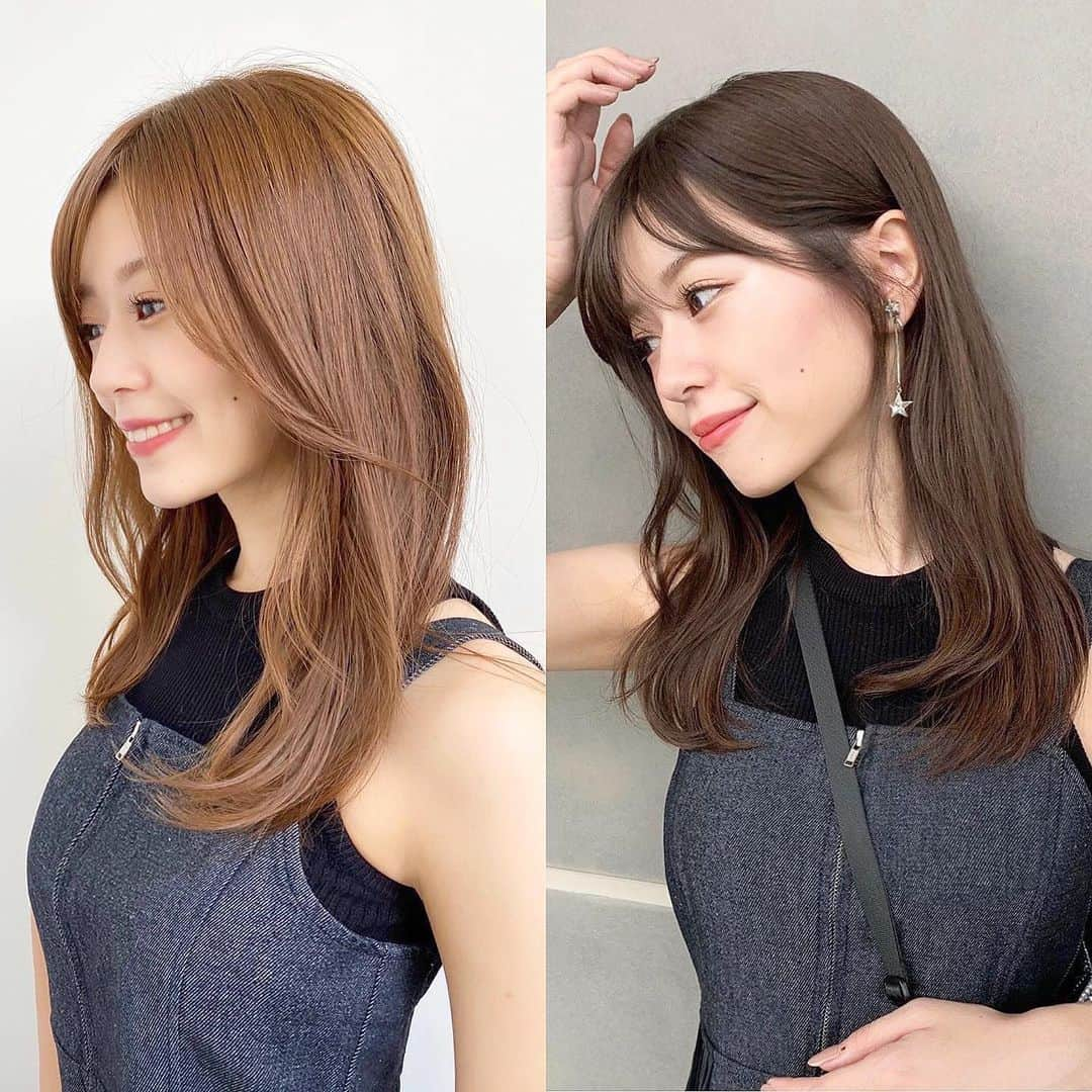 及川天和さんのインスタグラム写真 - (及川天和Instagram)「1番垢抜けるにはヘアスタイル！#セミロング #イメチェン　夏髪✂︎  垢抜けるにはどうすれば？  前髪や眉毛との色合いだけでも雰囲気はガラりとかわります。  あなたに似合うを作ります🌟  ぜひスワイプ→→  保存してカウンセリングでお役に立ててもらえば幸いです🥺  #hairstyle#髪質改善  #bangs#前髪なし#夏ヘア#髪質改善トリートメント #ミディアム#暗髪#美少女#シースルーバング#新宿美容室#ヘア#ミルクティーベージュ#美容室#前髪#前髪カット#黒髪#ブリーチ#イルミナカラー#アニメ好きな人と繋がりたい#アレンジ動画#ミルクティーベージュ#セミロングヘア#代々木美容室#カメラ好きな人と繋がりたい」5月26日 22時02分 - tenhouo