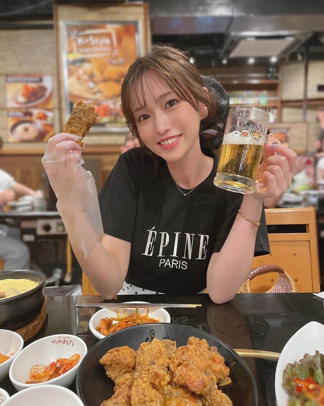 引地裕美さんのインスタグラム写真 - (引地裕美Instagram)「#치맥 🍗🍺♡♡♡  スーパー行ったり、カフェ行ったり☕️🍪💕 夜はチキンとビールで韓国旅行気分😗✈️🇰🇷🍻  #でりかおんどる #新大久保  #引地裕美 #モデル #rq #レースクイーン #UMine #jpn #일본 #みんちゃんカフェ巡り #오오티디　 #얼스타그램 #照片 #粉我  #패션스타그램 #데일리코디 #패션 #时装 #셀카」5月26日 23時38分 - yuumihikichi